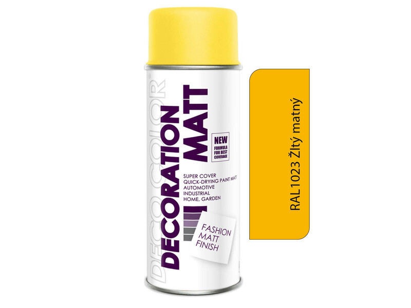 Sprej Deco Color Decoration 400ml MATT RAL 1023 Žltý