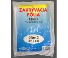 Zakrývacia fólia HDPE 4x5m tenká 0,007mm