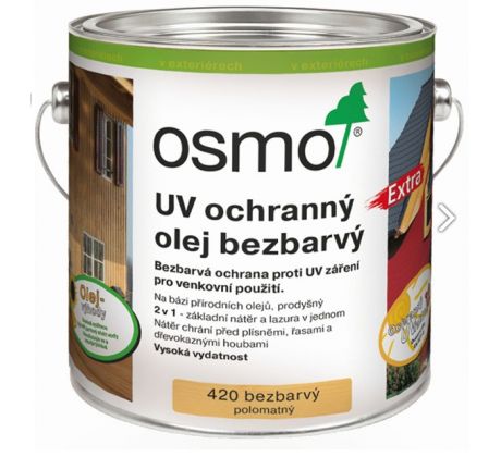 UV ochranný olej EXTRA 420 bezfarebný polomatný 2,5L