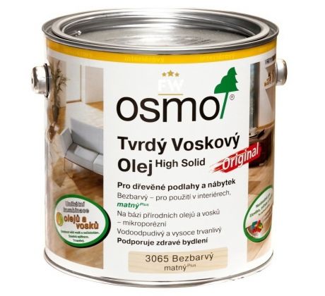 TVRDÝ VOSKOVÝ OLEJ ORIGINÁL 3065 Bezfarebný polomatný